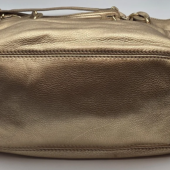 Michael Kors Gold Textured Shoulder Bag - Picture 14 of 15